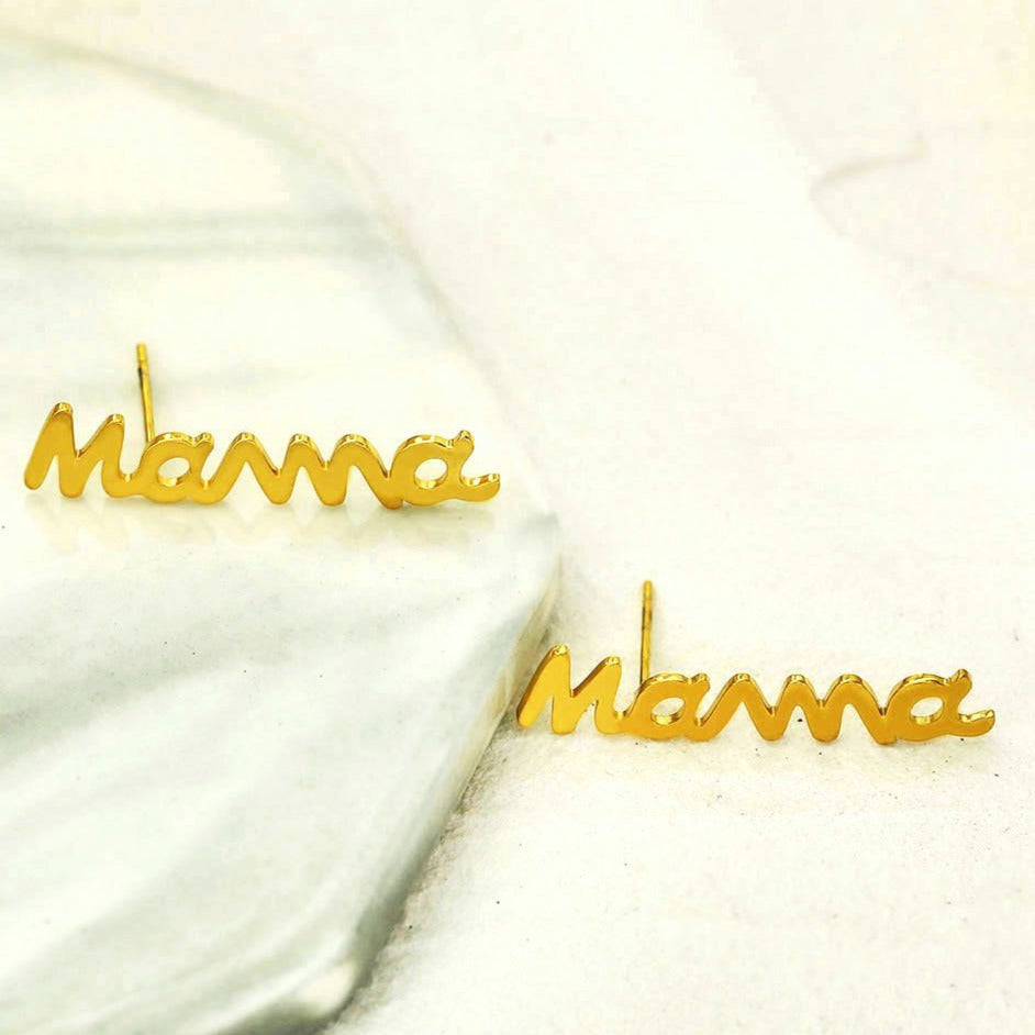 Boucles d'oreilles clous MAMAN