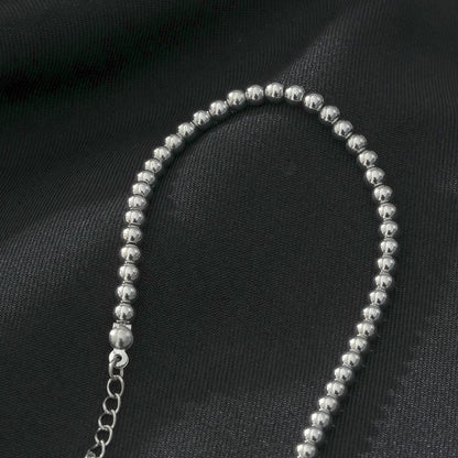 MANAMI Or Blanc Argenté : Bracelet Chaîne Contemporain Perles Boules