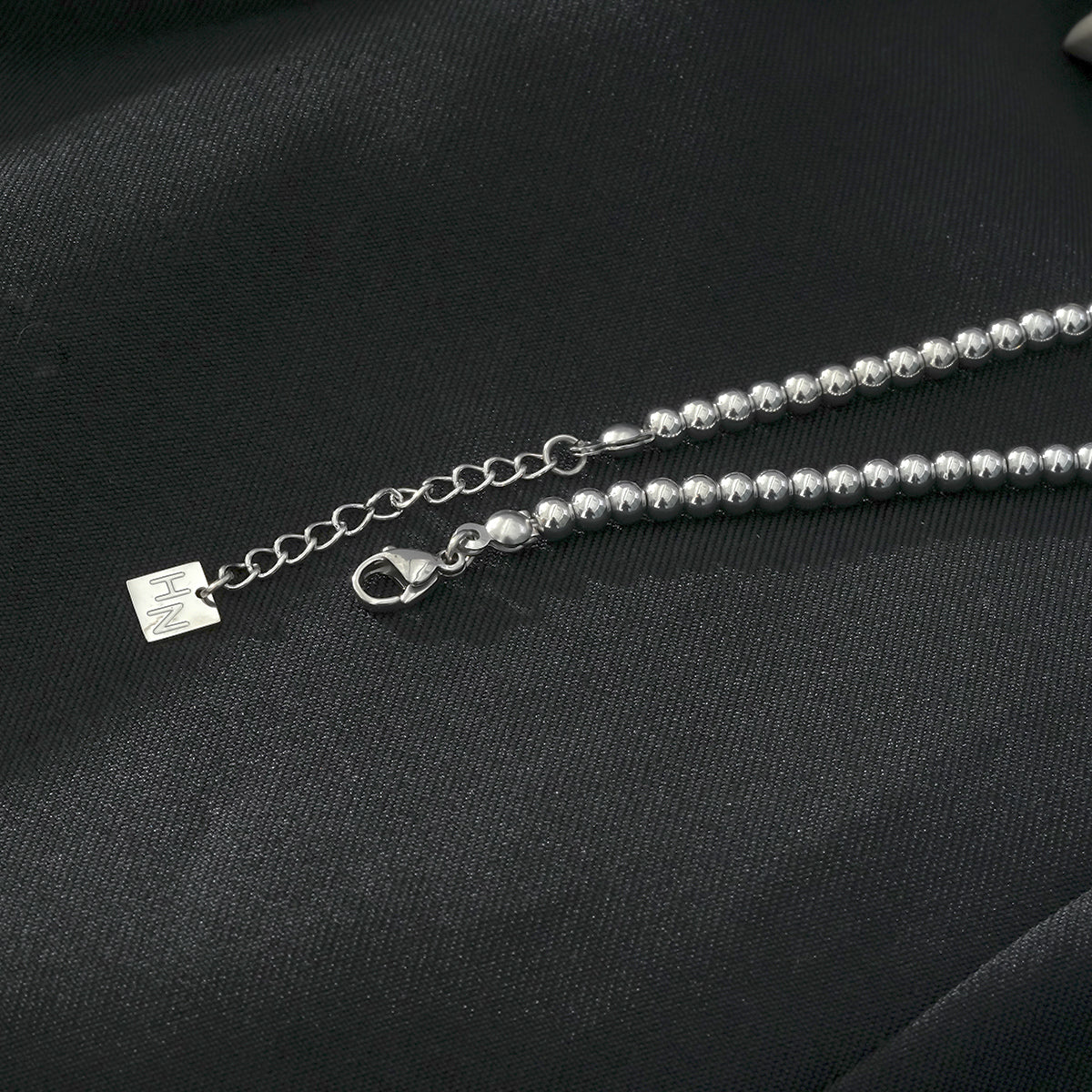 MANAMI Or Blanc Argenté : Bracelet Chaîne Contemporain Perles Boules