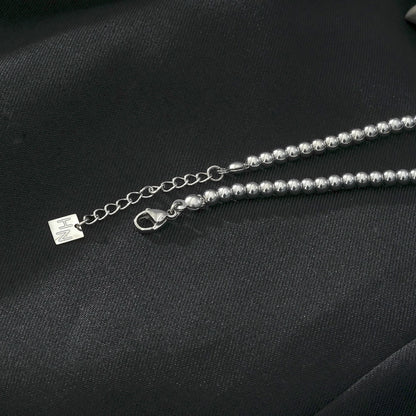 MANAMI Or Blanc Argenté : Bracelet Chaîne Contemporain Perles Boules