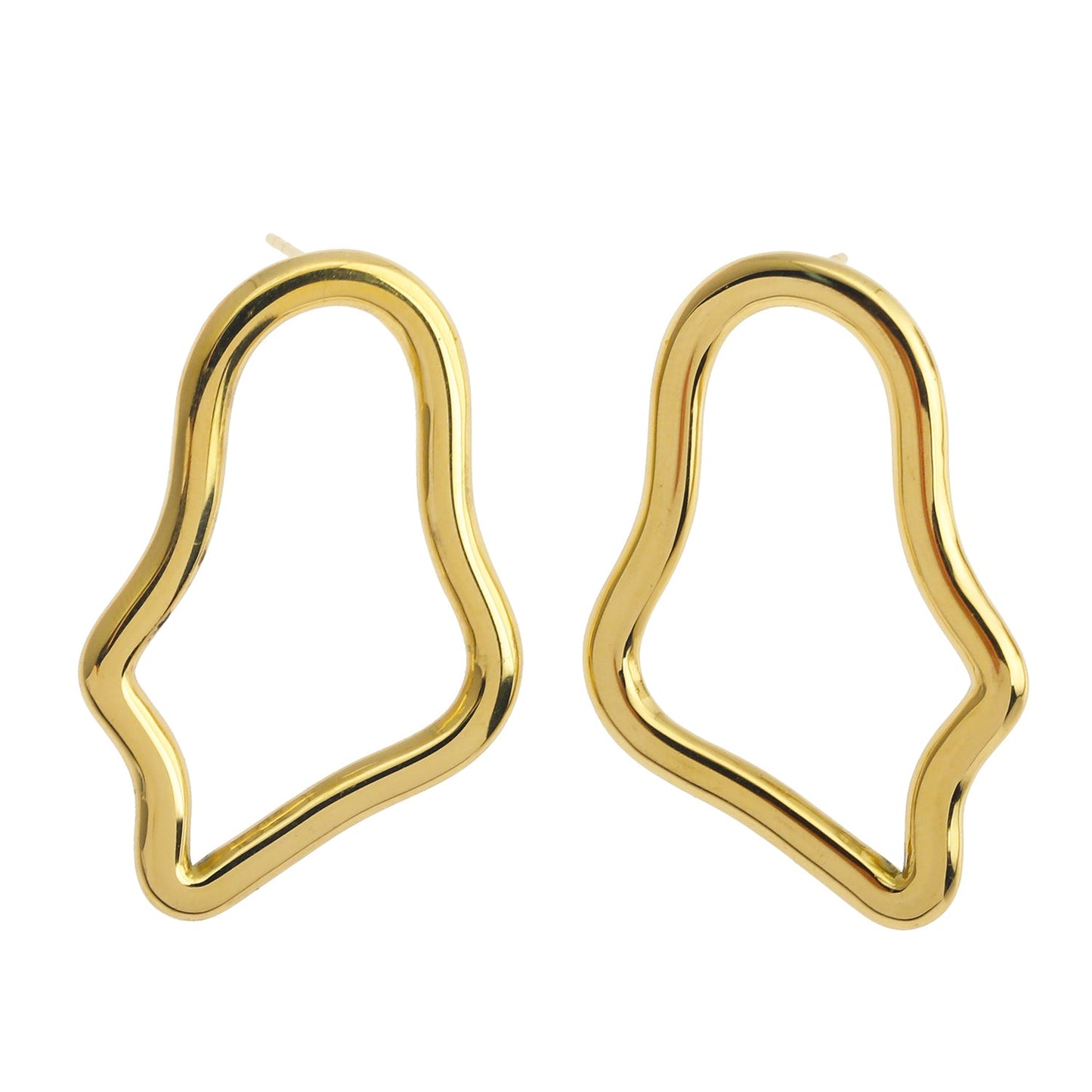 Boucles d'oreilles créoles irrégulières MARTINA en or