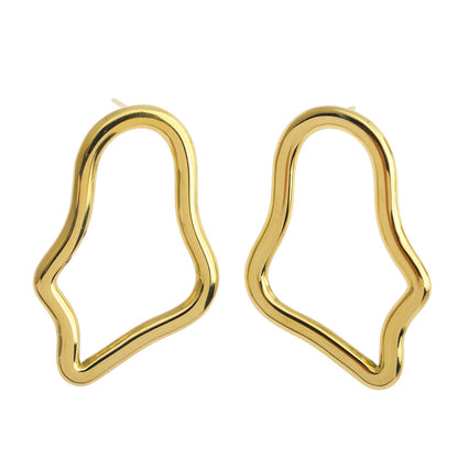 Boucles d'oreilles créoles irrégulières MARTINA en or