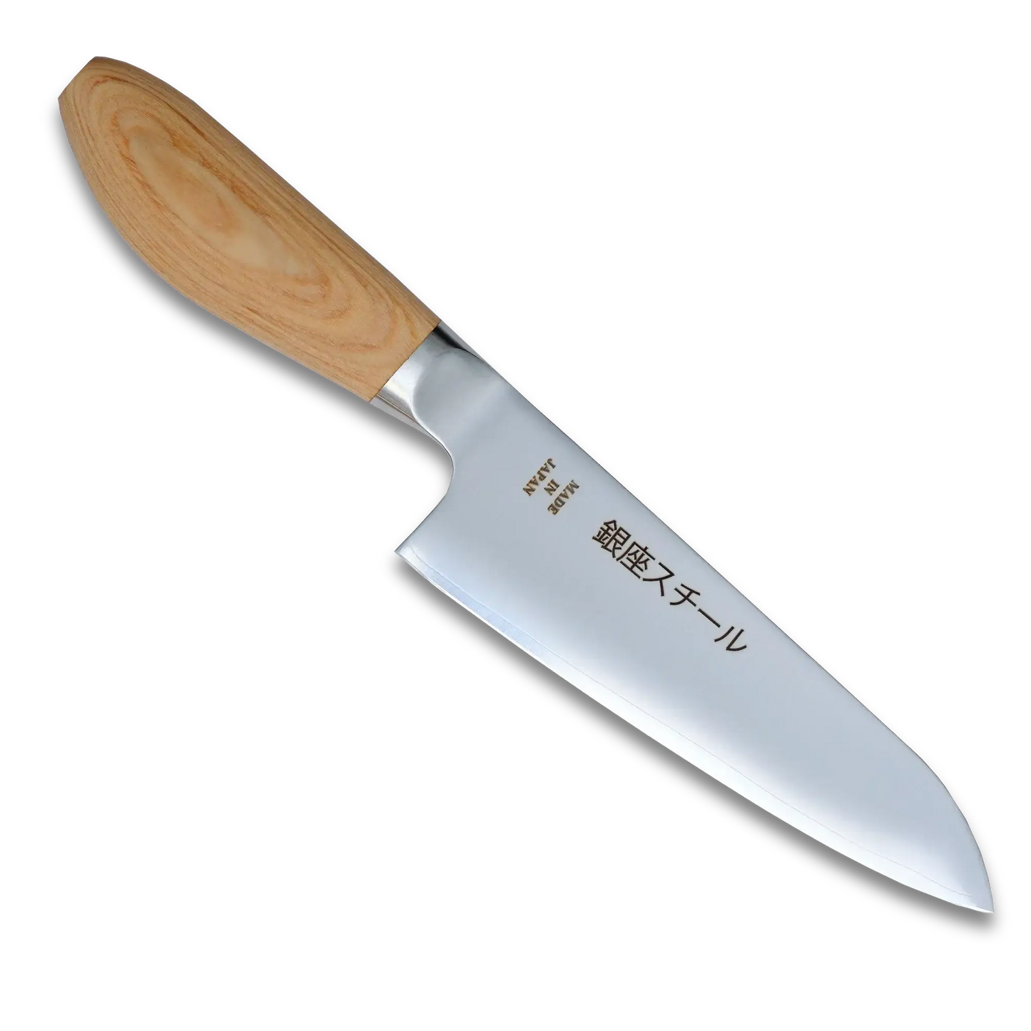 MATSUE 165 - Couteau Santoku en acier inoxydable MV 165mm/Manche en bois naturel