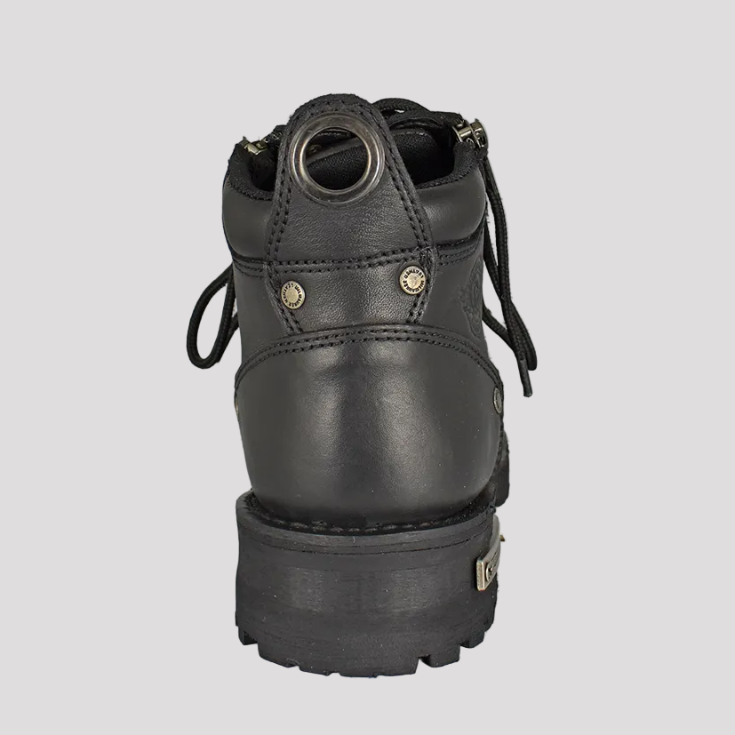 Bottes de moto lacées Milwaukee Leather 15,2 cm à double fermeture éclair pour hommes