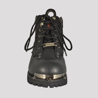 Bottes de moto lacées Milwaukee Leather 15,2 cm à double fermeture éclair pour hommes