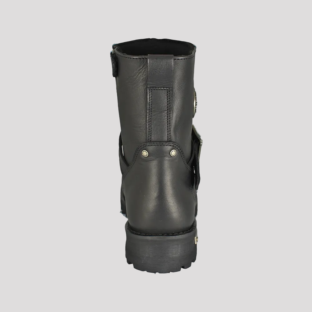 Bottes de moto Milwaukee Leather pour hommes, larges, à fermeture éclair latérale de 6 po