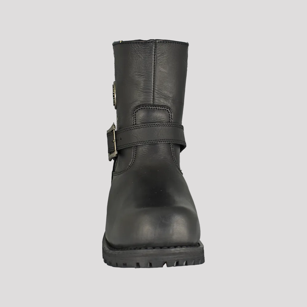 Bottes de moto Milwaukee Leather pour hommes, larges, à fermeture éclair latérale de 6 po