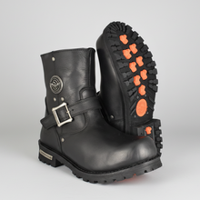 Bottes de moto Milwaukee Leather pour hommes, larges, à fermeture éclair latérale de 6 po