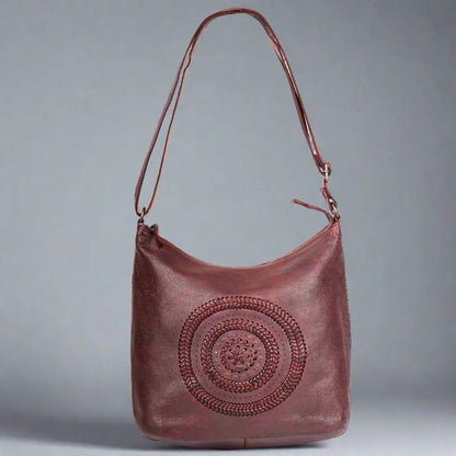 Sac cabas en cuir MET Floral Stitch avec bandoulière réglable
