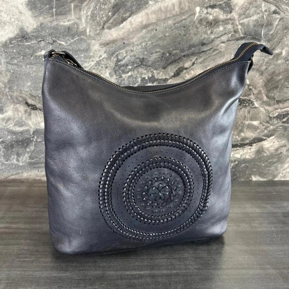Sac cabas en cuir MET Floral Stitch avec bandoulière réglable