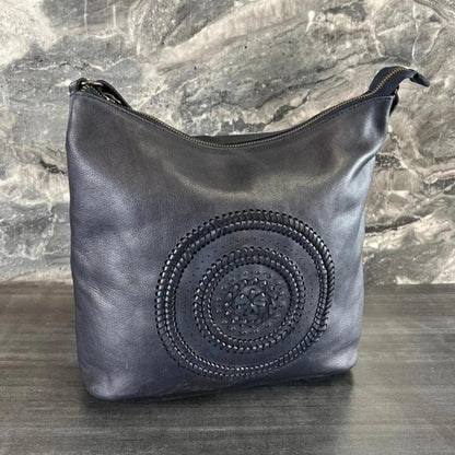 Sac cabas en cuir MET Floral Stitch avec bandoulière réglable