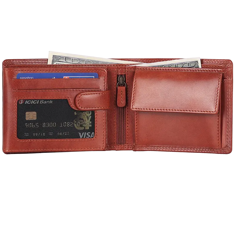 Portefeuille en cuir MET avec porte-monnaie