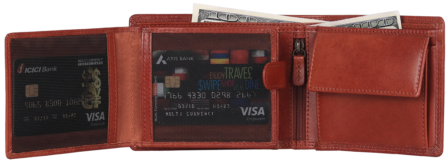 Portefeuille en cuir MET avec porte-monnaie
