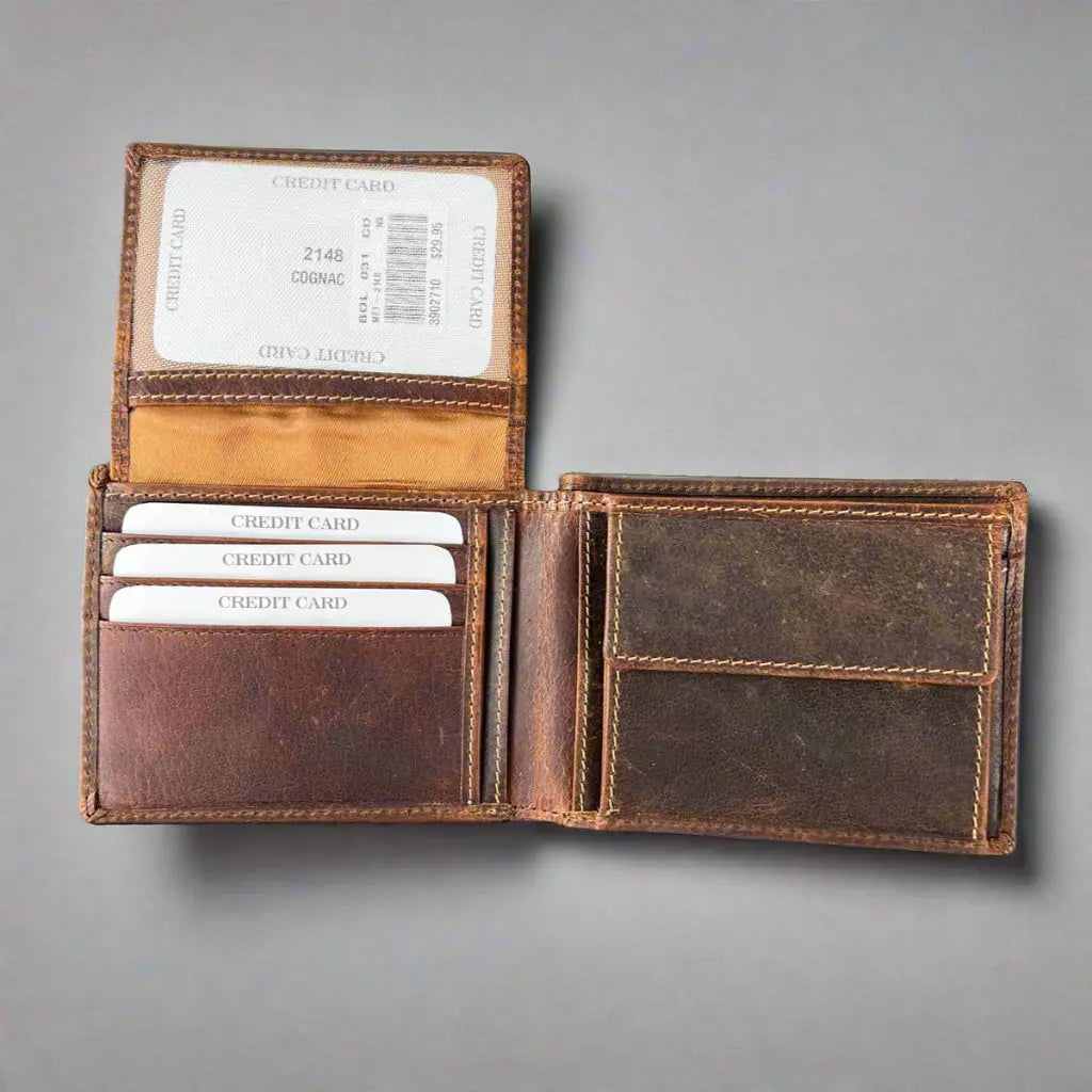 Portefeuille en cuir pour homme MET avec poche monnaie