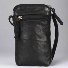 Sac bandoulière en cuir petite taille MET | Sac compact pour téléphone avec poches avant et arrière