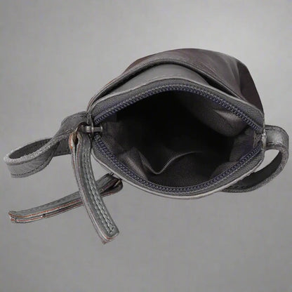 MET Small Leather Crossbody Bag | Compact Phone Bag with Front & Back Pockets