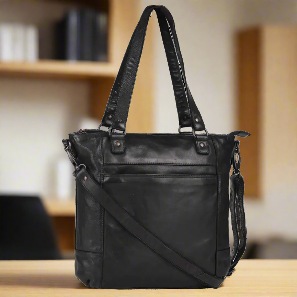 Sac à main en cuir à deux anses MET