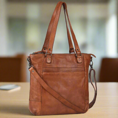 Sac à main en cuir à deux anses MET