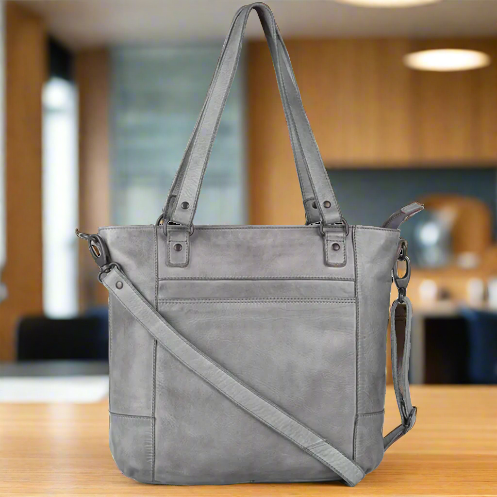 Sac à main en cuir à deux anses MET