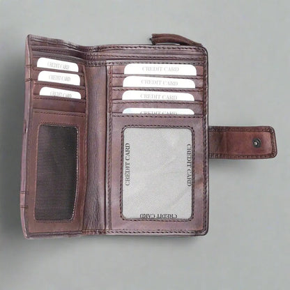 Porte-cartes de crédit en cuir pour femme MET
