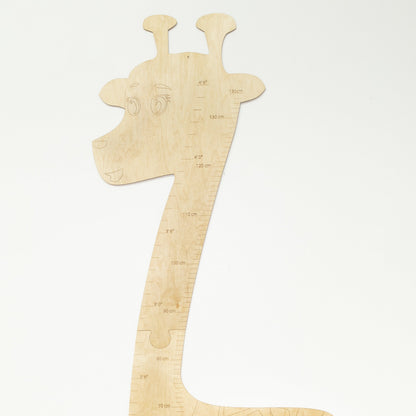 Règle de mesure en bois pour enfant - Girafe