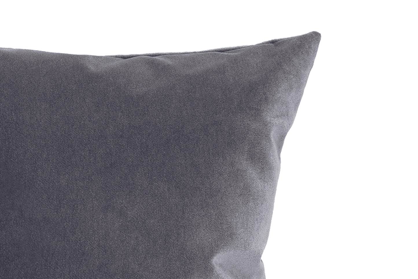 Housse de coussin en velours gris