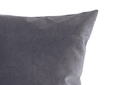 Housse de coussin en velours gris