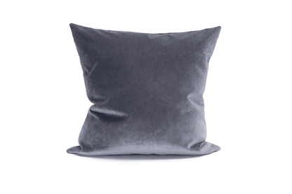 Housse de coussin en velours gris