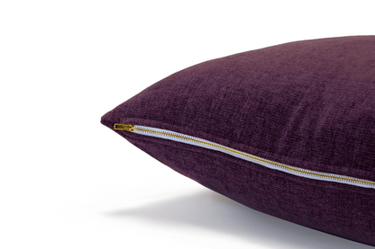 Housse de Coussin Chenille Merlot
