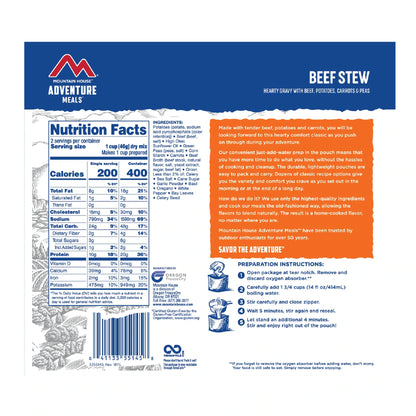 Mountain House Beef Stew Gluten Free - 8 Serving Portions Can