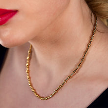 Style MILLIE: Twin-Bead Fusion Gold Chain Necklace