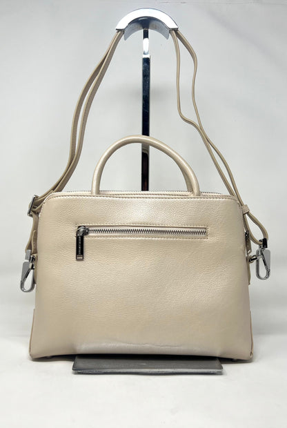 Champagne Leather Handbag, Miranda