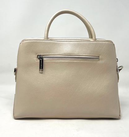 Champagne Leather Handbag, Miranda