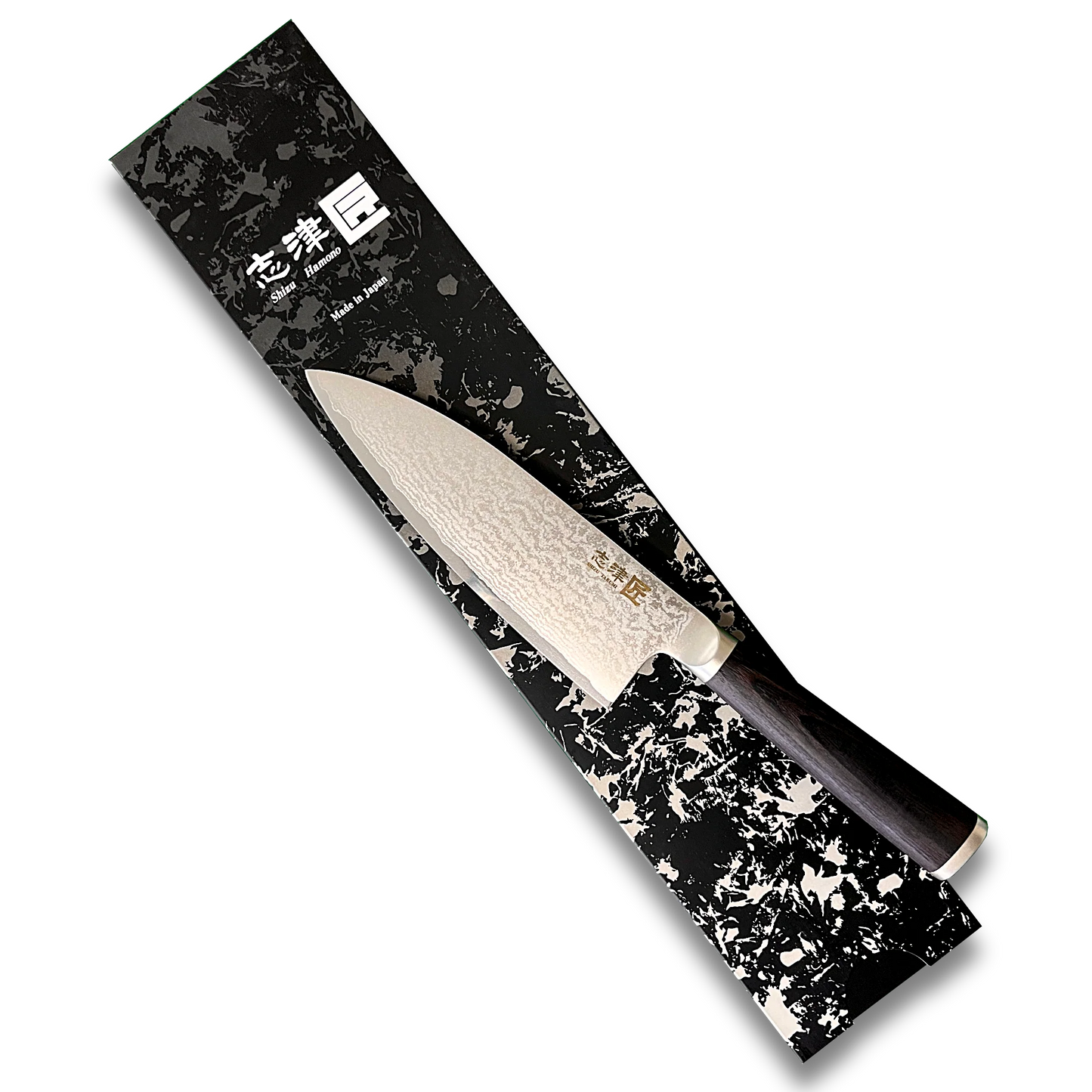 Couteau Deba Miyako SUS 165 mm, pour droitier | Lame en acier Damas 33 couches – Fabriqué au Japon