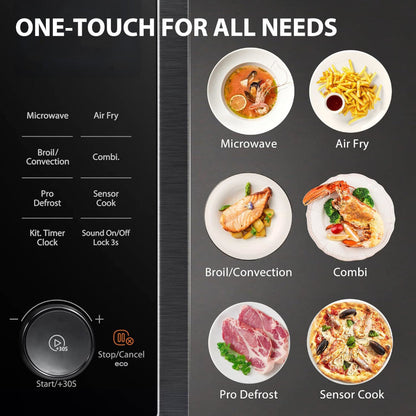 TOSHIBA ML2-TC10SAIT(SS) 7-in-1 Countertop Microwave Oven with Air Fryer - Quality recertified with Home Essentials warranty