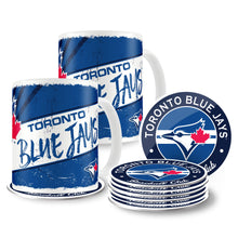 Ensemble tasse et sous-verres Toronto Blue Jays - 2 tasses de 443 ml | 8 sous-verres