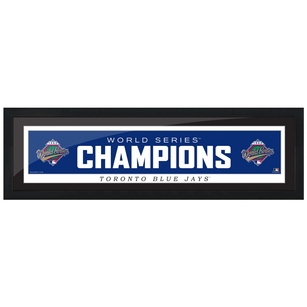 Impression encadrée Toronto Blue Jays Cooperstown World Series Logo 1993 6x22