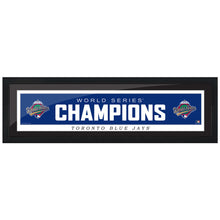 Impression encadrée Toronto Blue Jays Cooperstown World Series Logo 1993 6x22