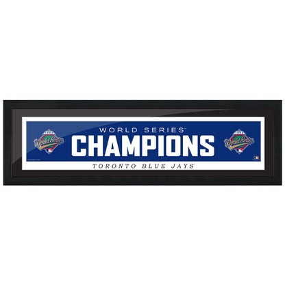 Impression encadrée Toronto Blue Jays Cooperstown World Series Logo 1993 6x22