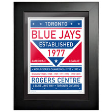 Oeuvre encadrée Toronto Blue Jays 12x16 à deux tons