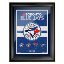 Œuvre d'art encadrée Toronto Blue Jays 12x16 sur la tradition de l'équipe