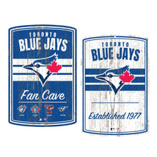 Lot de 2 panneaux muraux Toronto Blue Jays 16x23 aspect bois, avec date de fondation
