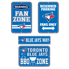 Ensemble de quatre pancartes de supporteurs des Blue Jays de Toronto