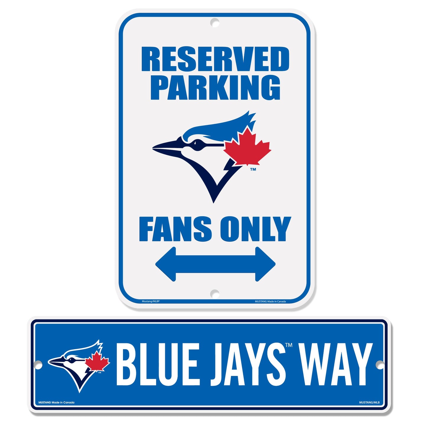 Panneaux des Blue Jays de Toronto - Lot de 2 pour stationnement et rue