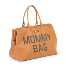 Sac à langer marron imitation cuir vintage