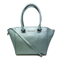 Sac à Main en Cuir bleu céleste | Mona moyen