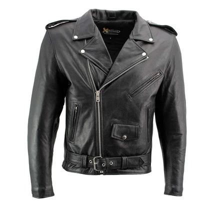 Blouson de moto en cuir X Element pour homme