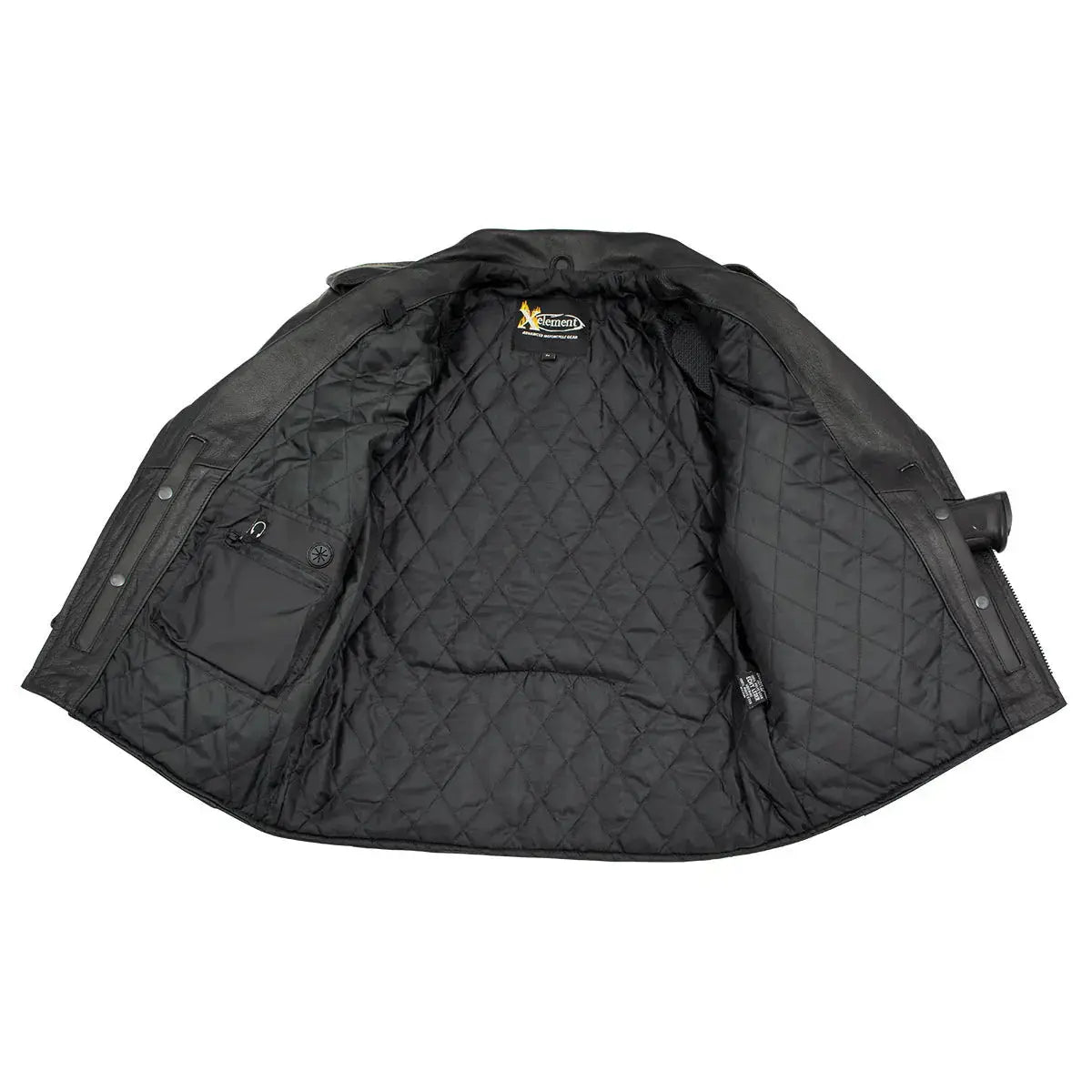 Blouson de moto en cuir X Element pour homme