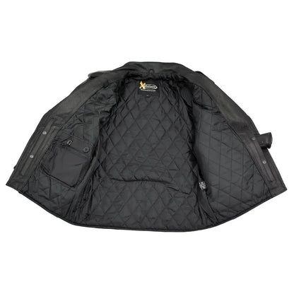 Blouson de moto en cuir X Element pour homme