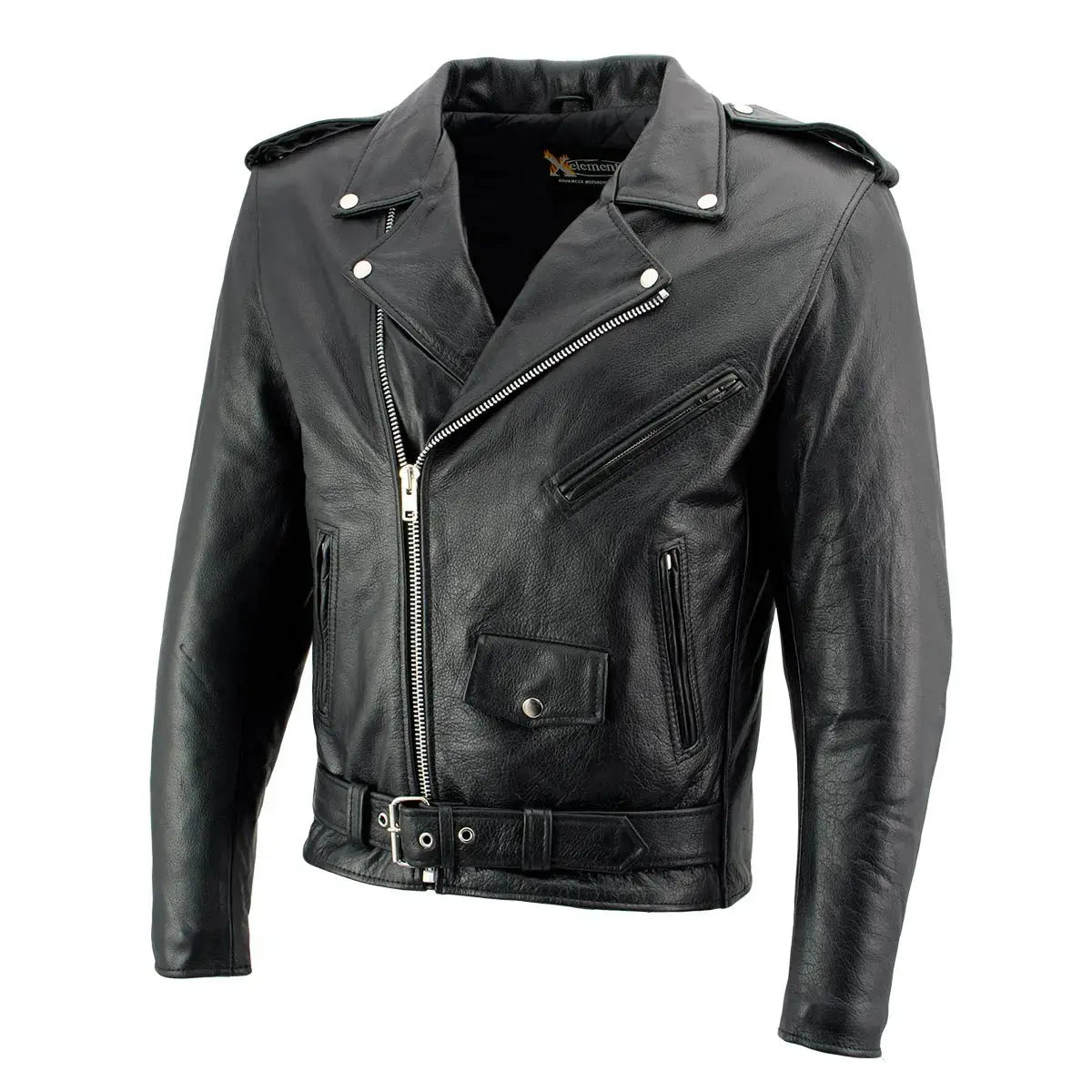 Blouson de moto en cuir X Element pour homme